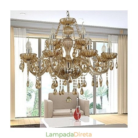 Lustre de cristal moderno e contemporâneo Lustre de cristal moderno e contemporâneo