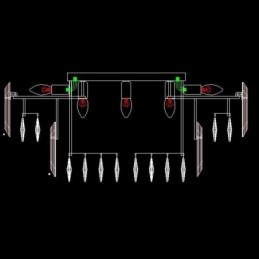Luminária de teto redonda simples e moderna de cristal embutida para sala de jantar