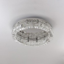 Luminária de teto moderna e elegante, luminária de teto de cristal embutida