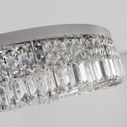 Luminária de teto moderna e elegante, luminária de teto de cristal embutida