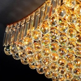 Lustre retangular de cristal europeu embutido