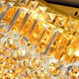 Lustre retangular de cristal europeu embutido