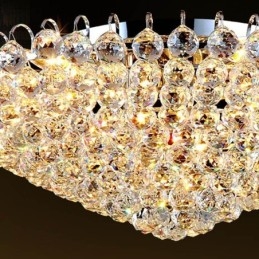 Luminária de teto redonda embutida em cristal estilo europeu