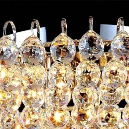Luminária de teto redonda embutida em cristal estilo europeu