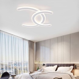 Luminária de teto acrílica moderna e simples com letra C embutida