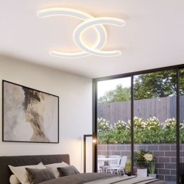 Luminária de teto acrílica moderna e simples com letra C embutida