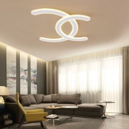 Luminária de teto acrílica moderna e simples com letra C embutida
