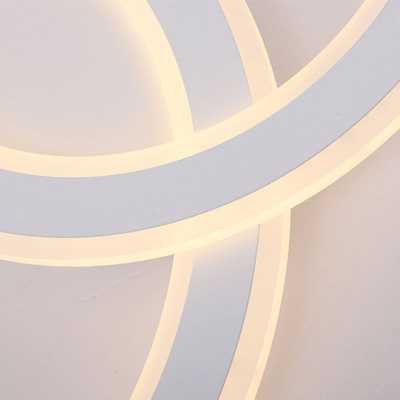 Luminária de teto acrílica moderna e simples com letra C embutida