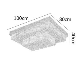 Lustre de cristal quadrado embutido europeu
