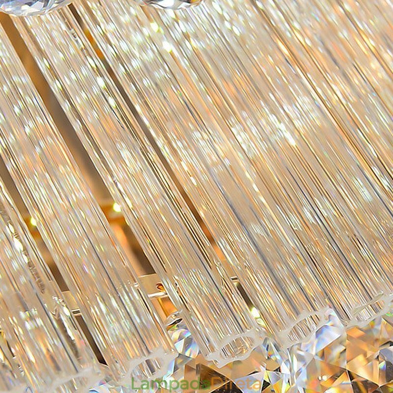 Lustre de cristal quadrado embutido europeu