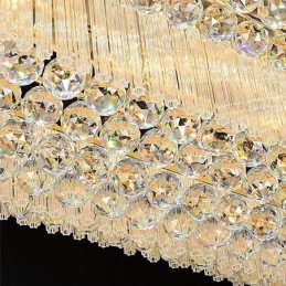 Lustre de cristal quadrado embutido europeu