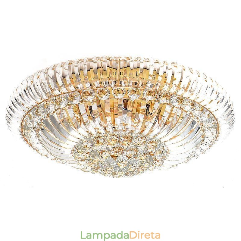 Iluminação redonda de cristal embutida simples e moderna