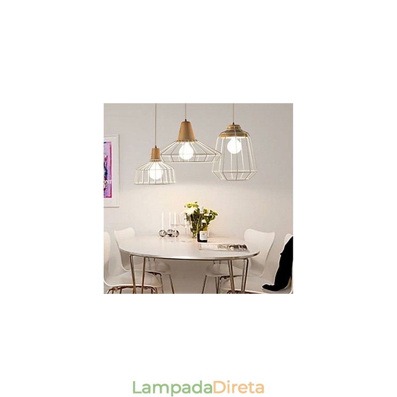 Iluminação de lustre de metal C Simples