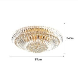 Iluminação redonda de cristal embutida simples e moderna