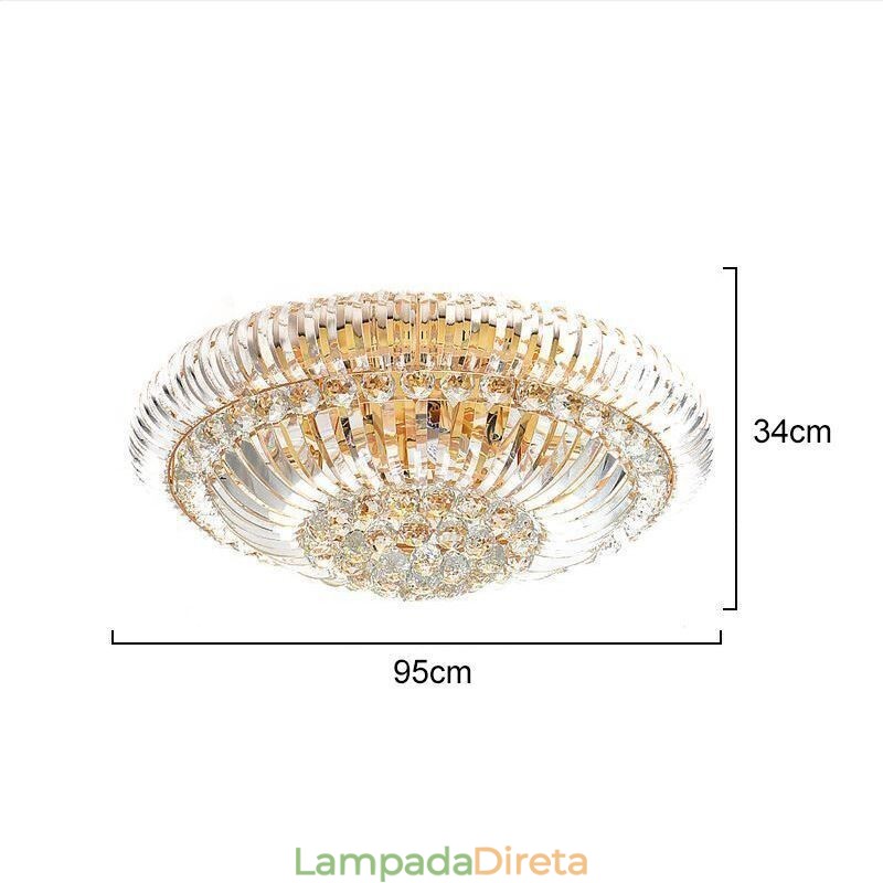 Iluminação redonda de cristal embutida simples e moderna