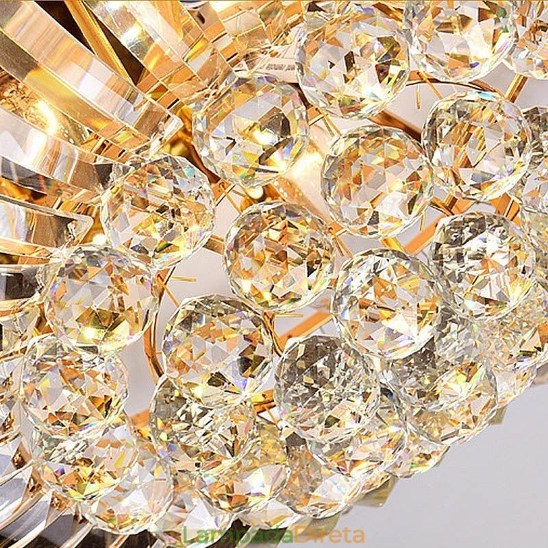 Iluminação redonda de cristal embutida simples e moderna