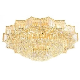 Elegante lustre de cristal redondo embutido em forma de flor