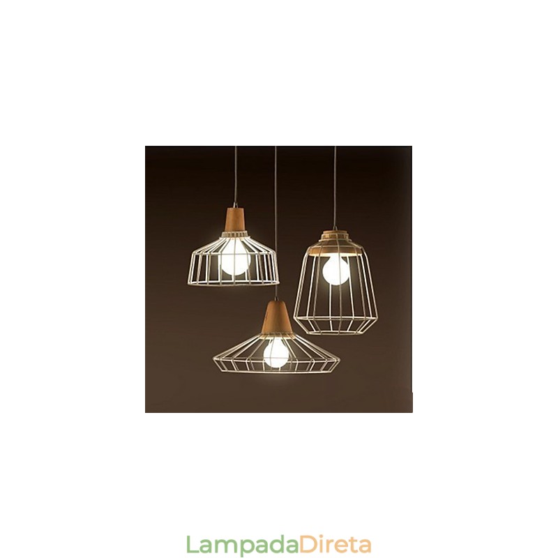 Iluminação de lustre de metal C Simples