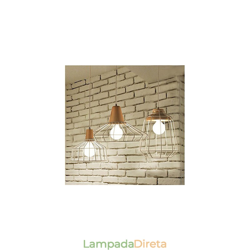 Iluminação de lustre de metal C Simples