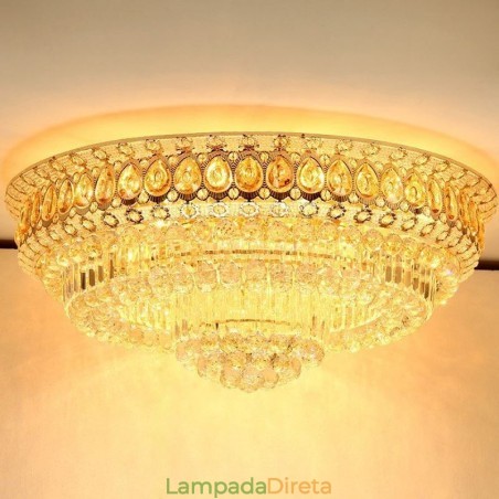 Luminária de teto simples moderna de cristal embutida Iluminação redonda criativa Luminária de teto simples moderna de cristal embutida Iluminação redonda criativa