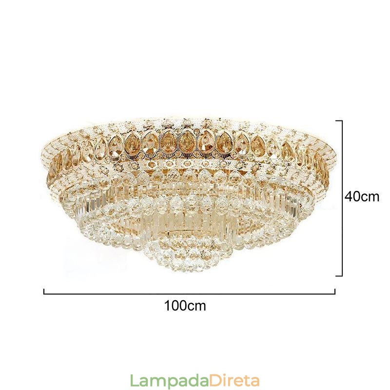 Luminária de teto simples moderna de cristal embutida Iluminação redonda criativa