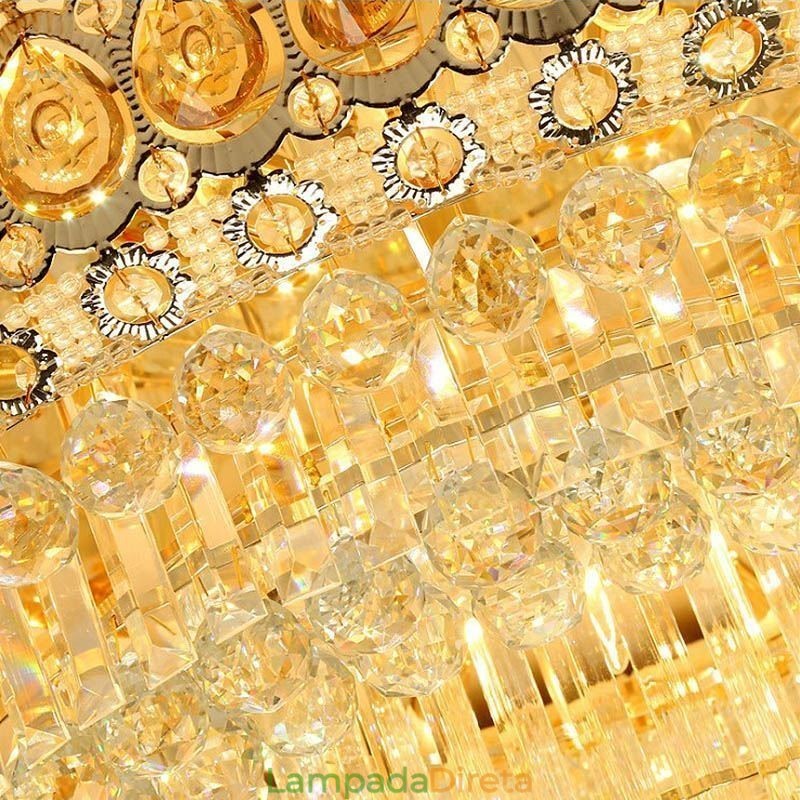 Luminária de teto simples moderna de cristal embutida Iluminação redonda criativa