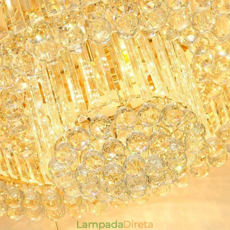 Luminária de teto simples moderna de cristal embutida Iluminação redonda criativa