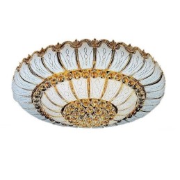 Luminária de teto de cristal redonda contemporânea simples embutida