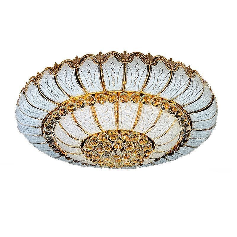 Luminária de teto de cristal redonda contemporânea simples embutida