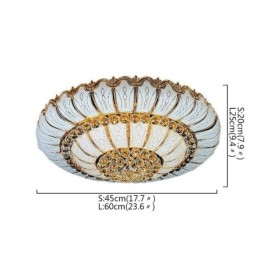 Luminária de teto de cristal redonda contemporânea simples embutida