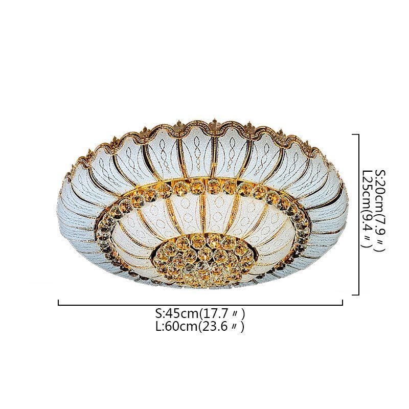 Luminária de teto de cristal redonda contemporânea simples embutida