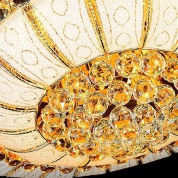 Luminária de teto de cristal redonda contemporânea simples embutida