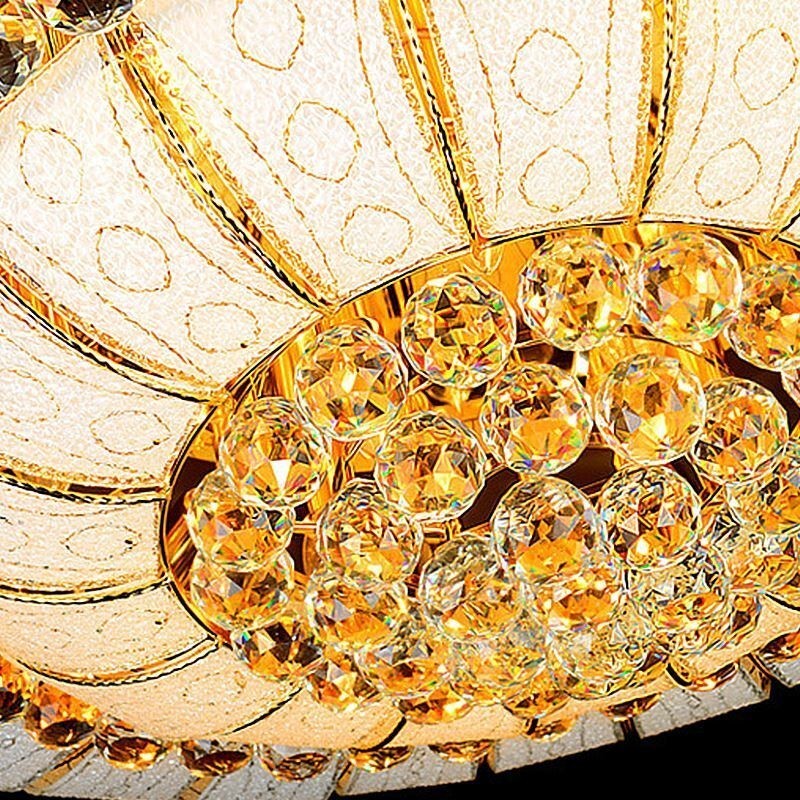 Luminária de teto de cristal redonda contemporânea simples embutida