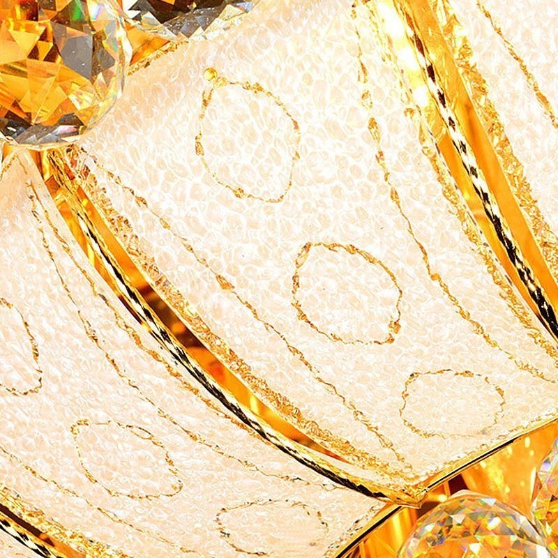 Luminária de teto de cristal redonda contemporânea simples embutida
