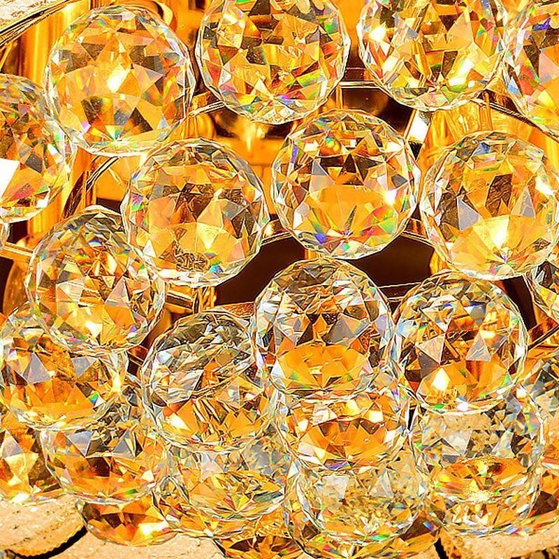 Luminária de teto de cristal redonda contemporânea simples embutida