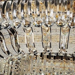 Luminária de teto de cristal de luxo, iluminação redonda embutida dourada