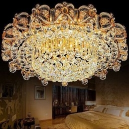 Luminária de teto de cristal embutida europeia