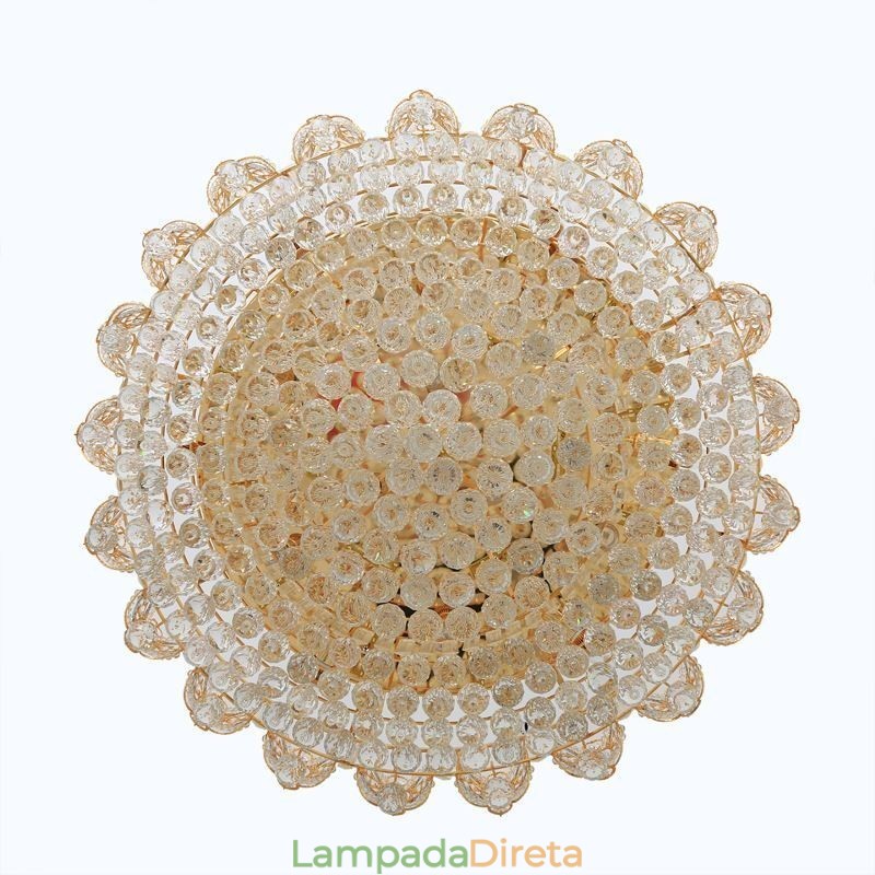 Luminária de teto de cristal embutida europeia