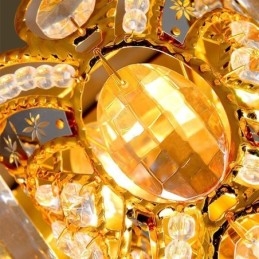 Luminária de teto de cristal embutida europeia