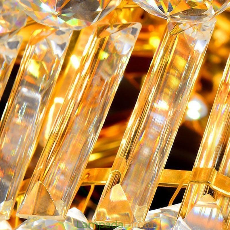 Luminária de teto de cristal embutida europeia