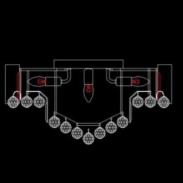 Luminária de teto de cristal embutida europeia
