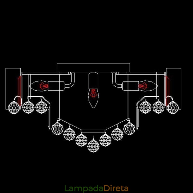 Luminária de teto de cristal embutida europeia