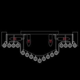 Luminária de teto de cristal embutida europeia