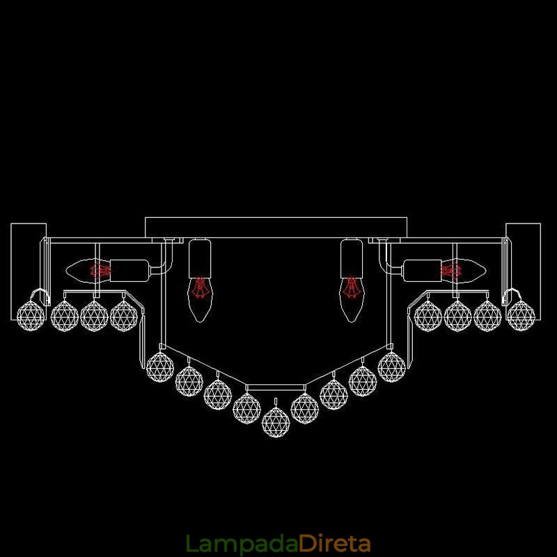 Luminária de teto de cristal embutida europeia