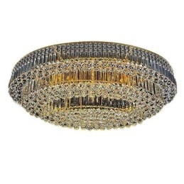 Luminária de teto de cristal embutida, luz oval europeia