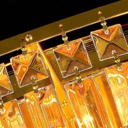 Luminária de teto de cristal embutida Iluminação redonda europeia