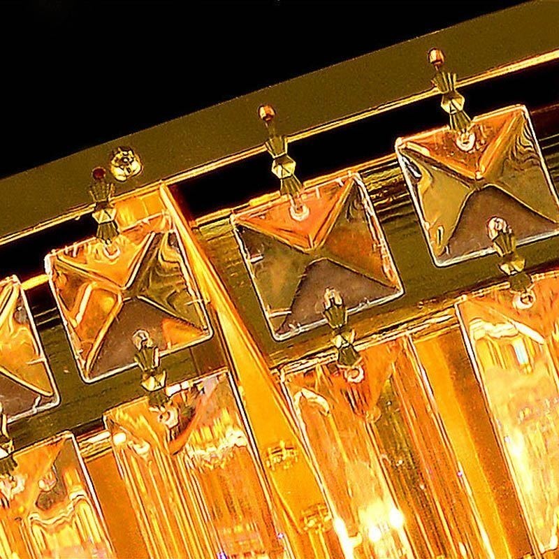 Luminária de teto de cristal embutida Iluminação redonda europeia