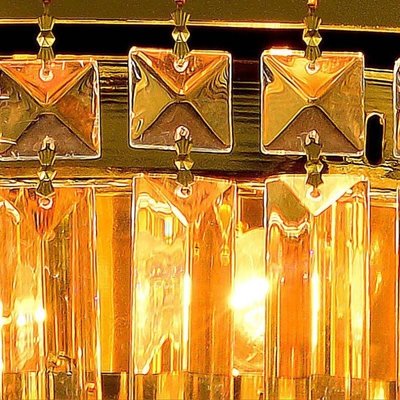 Luminária de teto de cristal embutida Iluminação redonda europeia