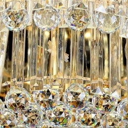 Luminária de teto de cristal contemporânea simples redonda embutida luminária de montagem