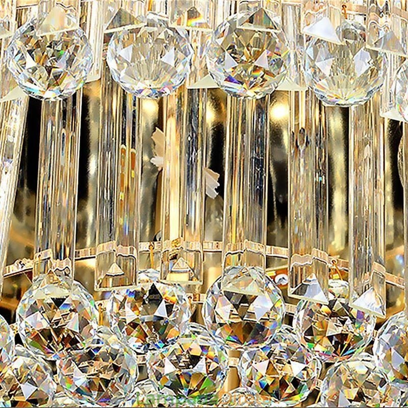 Luminária de teto de cristal contemporânea simples redonda embutida luminária de montagem